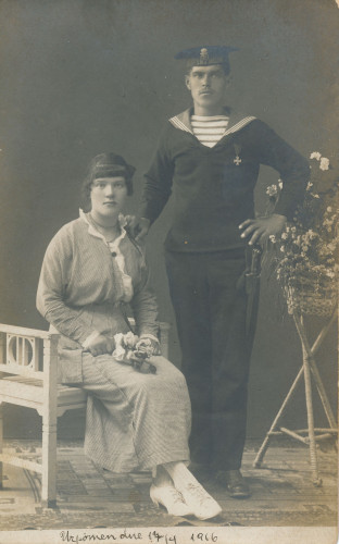 PPMHP 131885: Ivka Spinčić s bratom u mornarskoj uniformi