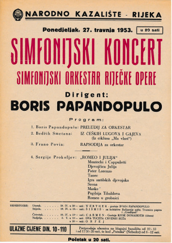 PPMHP 130375: Simfonijski koncert Simfonijskog orkestra Riječke opere
