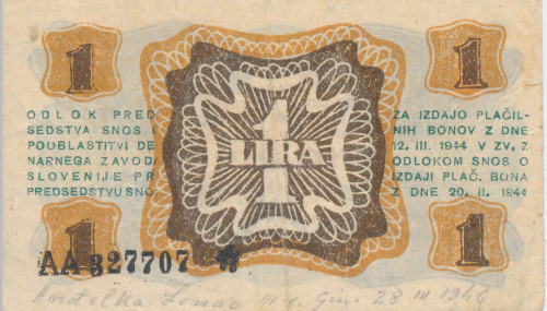PPMHP 140399: 1 lira - Jugoslavija