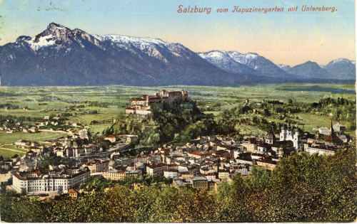 PPMHP 149688: Salzburg vom Kapuzinergarten mit Untersberg