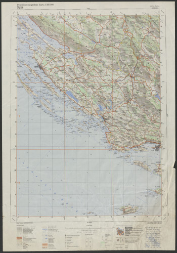 PPMHP 151472: Preglednotopografska karta 1:300000 Split