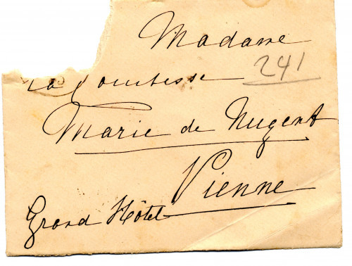 PPMHP 110020: Omotnica za pismo adresirano na Mariju de Nugent u Beču