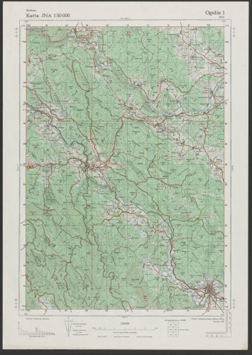 PPMHP 151487: Karta JNA 1: 50000 Ogulin 1