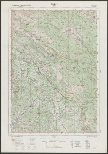 PPMHP 151463: Topografska karta 1:50000 - Rijeka 1