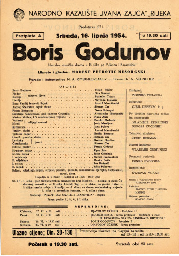 PPMHP 116479: Letak za predstvu Boris Godunov