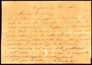 PPMHP 111260: Garibaldijevo pismo Ludoviku Czernatony