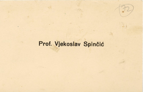 PPMHP 166183: Prof. Vjekoslav Spinčić