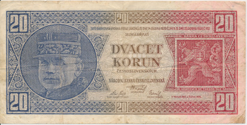 PPMHP 142920: 20 kruna - Čehoslovačka