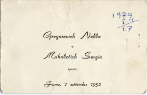 PPMHP 113983: Pozivnica za vjenčanje Nelle Gregorovich i Sergia Mikuleticha