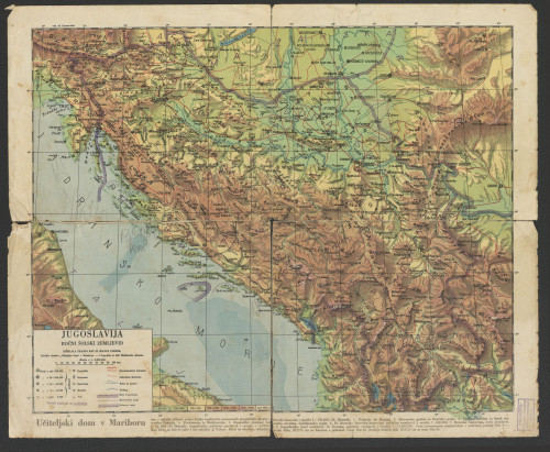 PPMHP 150271: Jugoslavija - ročni šolski zemljevid