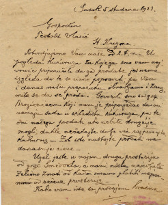 PPMHP 107090: Dopis upućen Teobaldu Vlašiću