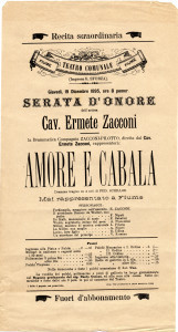 PPMHP 115885: Plakat za večer u čast Ermete Zacconi - drama Amore e Cabala