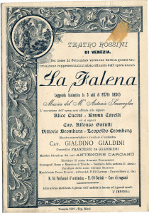 PPMHP 115990: Obavijest Teatra Rossini iz Venecije o opernoj predstavi La Halena