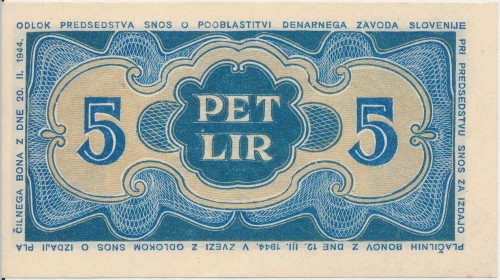 PPMHP 140448: 5 lira - Jugoslavija
