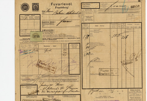 PPMHP 107506: Tovarni list iz Budimpešte Jos. L. Hirsch