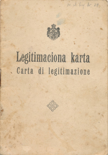 PPMHP 125275: Legitimaciona karta • Carta di legitimazione • Osobna iskaznica Ivana Spinčića