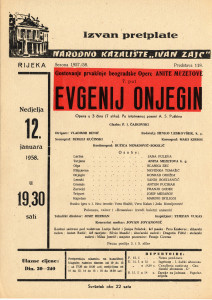 PPMHP 116055: Oglas za predstavu Evgenij Onjegin