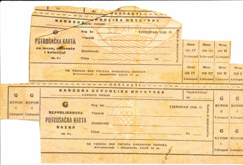 PPMHP 148251: Potrošačka karta Dinka Dorčića iz Baške • Točkice