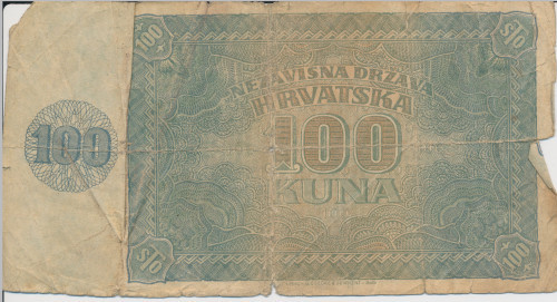 PPMHP 140950: 100 kuna - tzv. Nezavisna Država Hrvatska