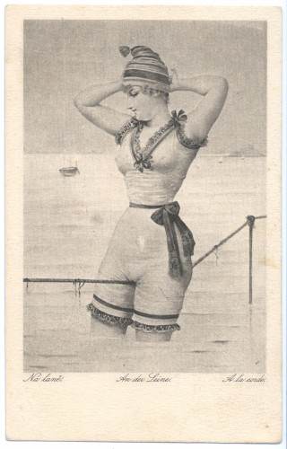 PPMHP 111916: A la corde • An der Leine • Žena u kupaćem kostimu na špagu