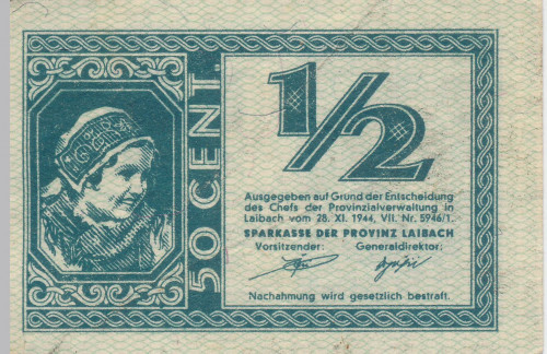 PPMHP 140477: 50 centa (1/2 lire) - Slovenija