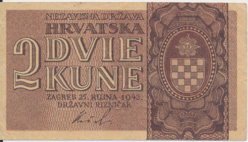 PPMHP 140927: 2 kune - tzv. Nezavisna Država Hrvatska