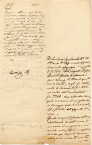 PPMHP 114248: Dopis o naknadi troškova slikaru Giovanniju Mannu