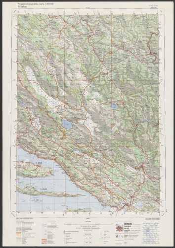 PPMHP 151478: Preglednotopografska karta 1:300000 Mostar