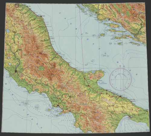 PPMHP 151605: Geografska karta pograničja Italije, Austrije, Mađarske i Jugoslavije.