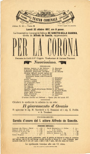 PPMHP 115964: Plakat za predstavu "Per la corona"