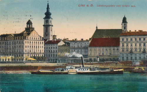PPMHP 143983: Linz a. D. Landungsplatz von Urfahr aus.