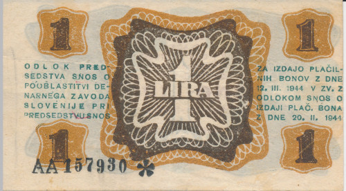 PPMHP 140377: 1 lira - Jugoslavija