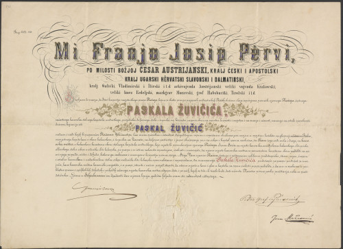 PPMHP 101949: Diploma o imenovanju Paskala Žuvančića za bakarskog kanonika